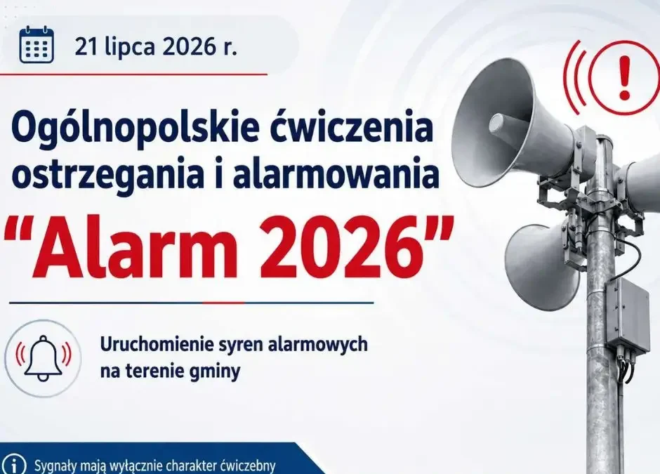 Ogólnopolskie ćwiczenia syren alarmowych „Alarm 2026” już dziś