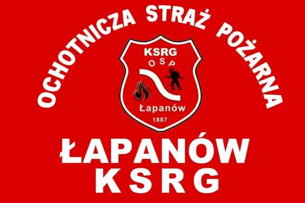 Pochylone drzewo na linie telekomunikacyjne w Łapanowie – interwencja OSP
