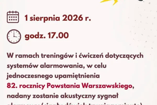 1 sierpnia syreny alarmowe upamiętnią 82. rocznicę Powstania Warszawskiego