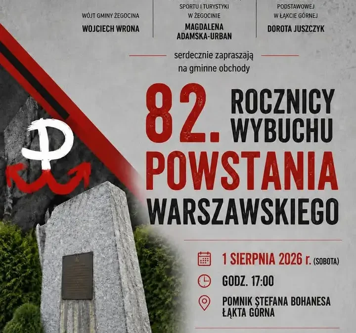 Gminne obchody 82. rocznicy wybuchu Powstania Warszawskiego w Łąkcie Górnej