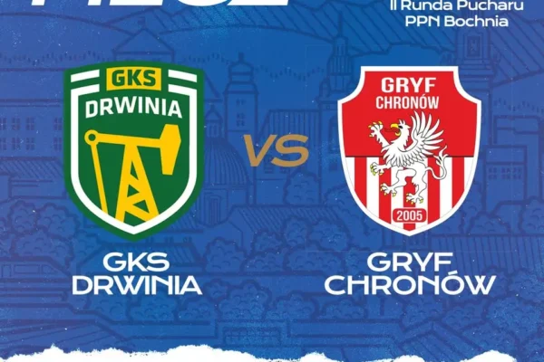 II runda Pucharu Polski w Drwini: GKS Drwinia zmierzy się z Gryfem Chronów