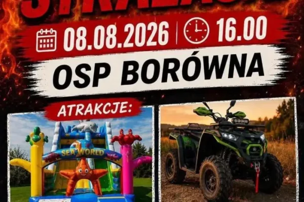 Piknik Strażacki w Borównej – atrakcje dla całych rodzin już 8 sierpnia