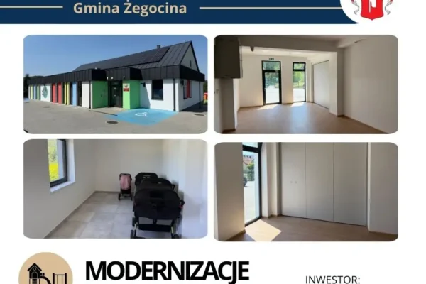 Rozbudowa żłobka w Żegocinie na finiszu – trwa wyposażanie i budowa placu zabaw