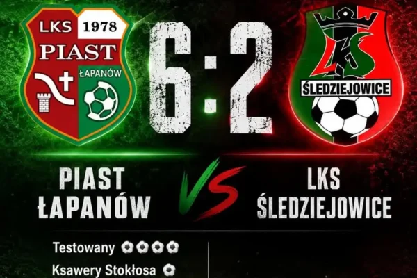Piast Łapanów rozgromił LKS Śledziejowice 6:2 w meczu sparingowym