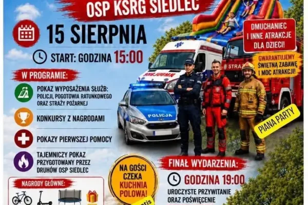 Piknik Bezpieczeństwa w Siedlcu – atrakcje dla całych rodzin już w sobotę