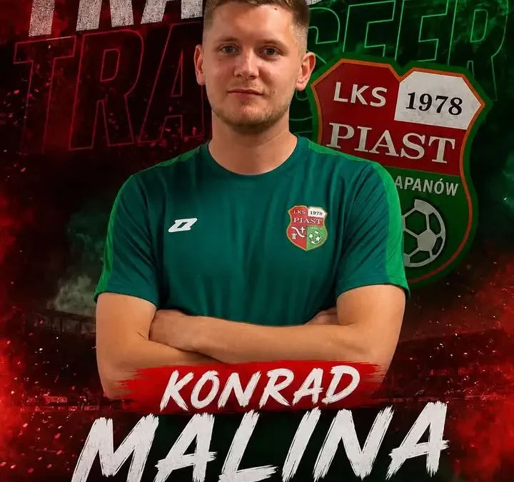Konrad Malina nowym napastnikiem Piasta Łapanów