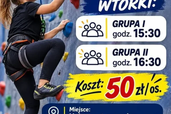 Ścianka wspinaczkowa w Łapczycy – zapisy na zajęcia