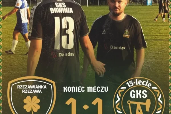 Remis w Rzezawie: Drwinia wraca z punktem po zaciętym meczu