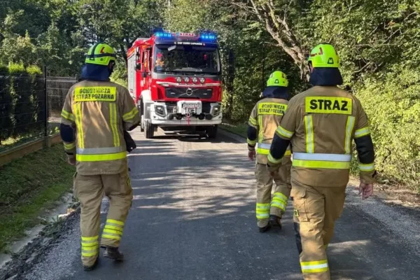 Interwencja OSP Łapanów: wyciek gazu w Chrostowej