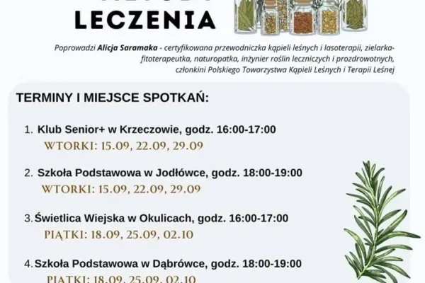 Bezpłatne zajęcia z naturalnych metod leczenia w Rzezawie – zapisy trwają