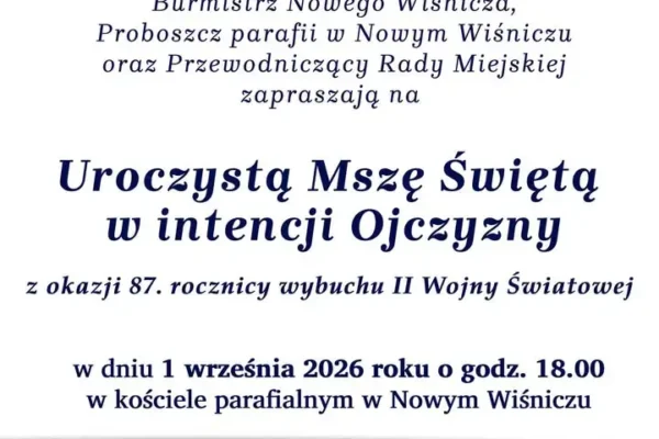 87. rocznica wybuchu II wojny światowej – uroczystości w Nowym Wiśniczu