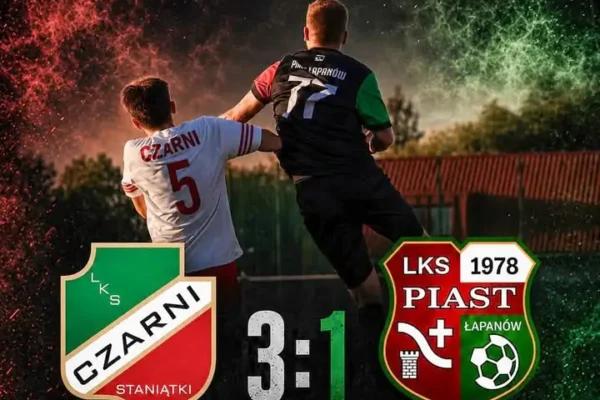 Piast Łapanów przegrywa w Staniątkach 1:3, honorowe trafienie Konrada Maliny
