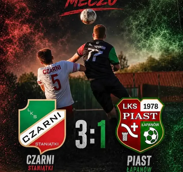 Piast Łapanów przegrywa w Staniątkach 1:3, honorowe trafienie Konrada Maliny