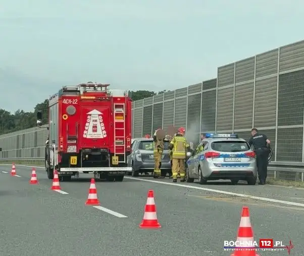 Utrudnienia na A4 za Bochnią w kierunku Krakowa po zderzeniu samochodu osobowego