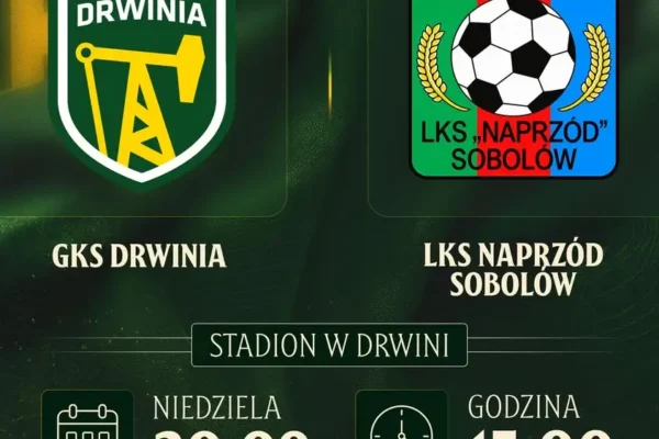 GKS Drwinia kontra Naprzód Sobolów – hit 6. kolejki A Klasy w niedzielę