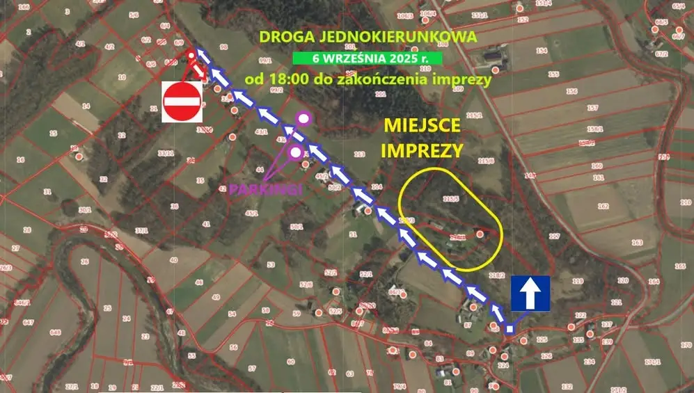 Kino plenerowe „Łapanowska noc grozy” – zmiany w ruchu drogowym