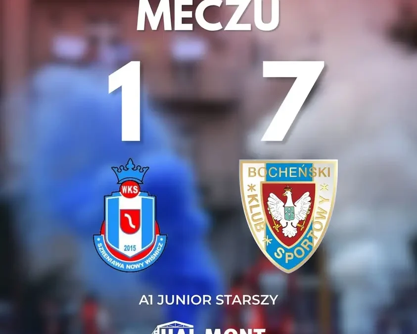 Juniorzy starsi BKS Bochnia rozbili WKS Szreniawa Nowy Wiśnicz