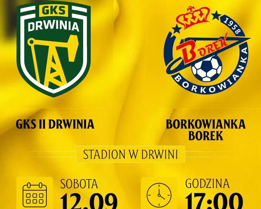 GKS II Drwinia kontra Borkowianka Borek – hit soboty w B Klasie