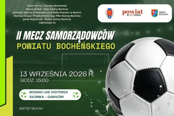 II Mecz Samorządowców Powiatu Bocheńskiego – 13 września w Słomce-Gawłowie