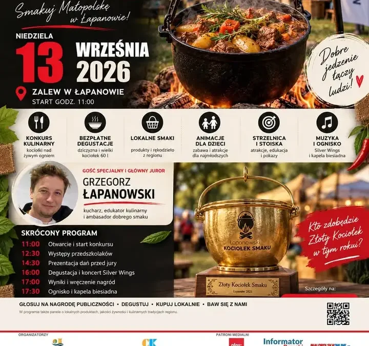 II Łapanowski Kociołek Smaku – kulinarne święto nad Zalewem już 13 września