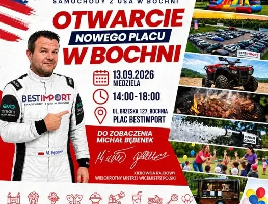 Otwarcie placu BESTIMPORT.pl w Bochni – samochody z USA i rodzinny piknik
