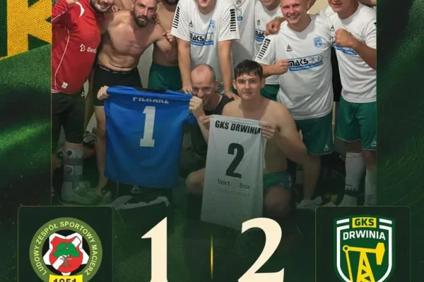 GKS Drwinia wygrywa w Lipnicy Murowanej 2:1. Cenne trzy punkty po trudnym meczu