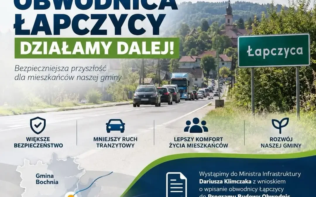 Gmina Bochnia walczy o obwodnicę Łapczycy. Wójt zwróci się do Ministerstwa Infrastruktury