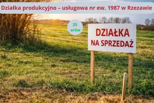 Przetarg na działkę produkcyjno-usługową w Rzezawie – zostały 3 dni na wpłatę wadium
