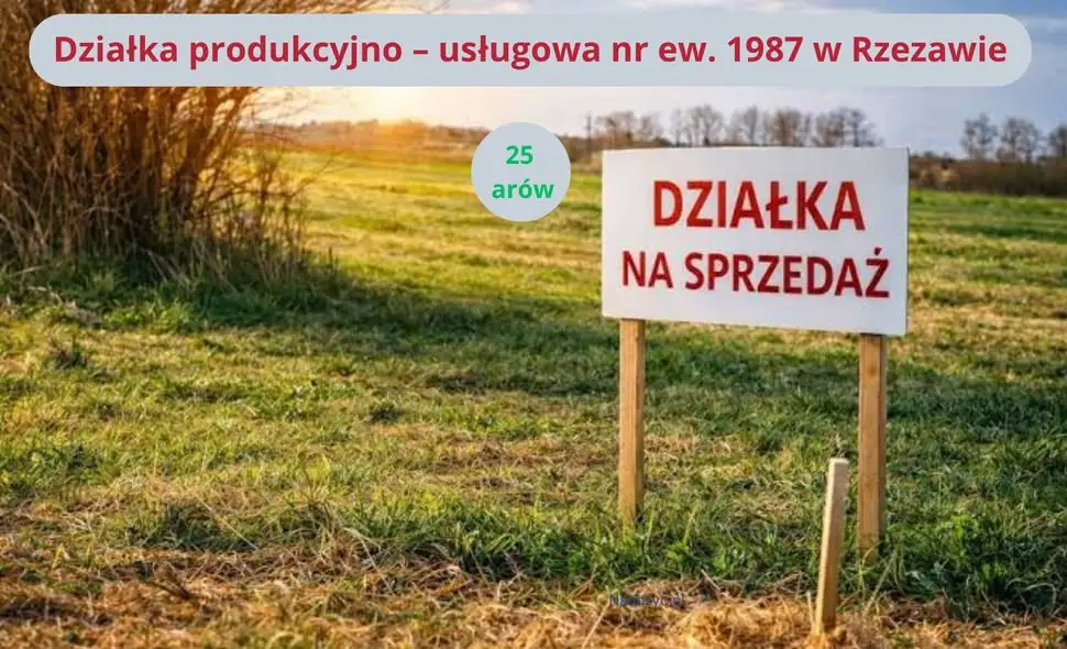 Przetarg na działkę produkcyjno-usługową w Rzezawie – zostały 3 dni na wpłatę wadium
