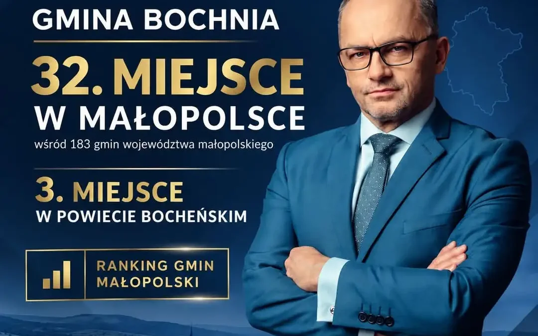Gmina Bochnia w czołówce Rankingu Gmin Małopolski – 32. miejsce na 183 gminy