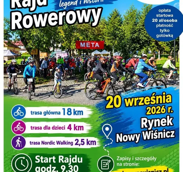 XI Rodzinny Rajd Rowerowy w Nowym Wiśniczu – już w niedzielę 20 września