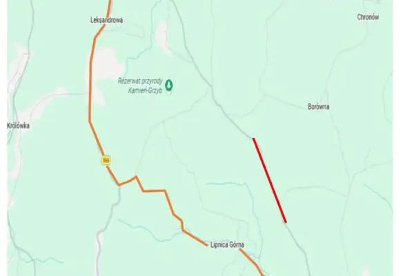 Lipnica Górna: droga przez Bukowiec zamknięta od 24 do 27 września