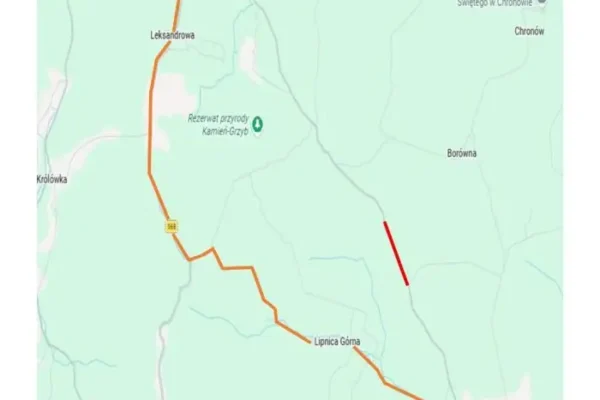 Zamknięcie drogi powiatowej w Lipnicy Górnej – utrudnienia od 24 do 27 września