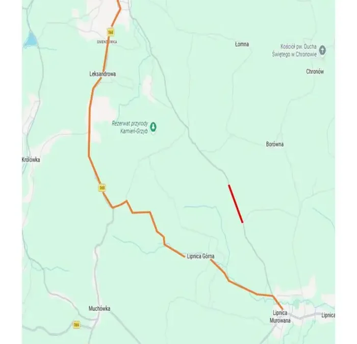 Zamknięcie drogi powiatowej w Lipnicy Górnej – utrudnienia od 24 do 27 września