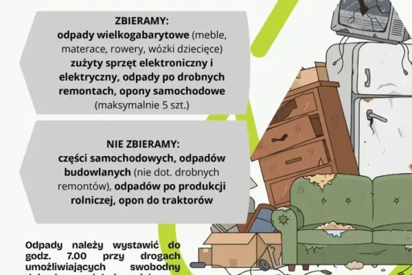 Lipnica Murowana: zbiórka odpadów wielkogabarytowych i elektroodpadów – harmonogram