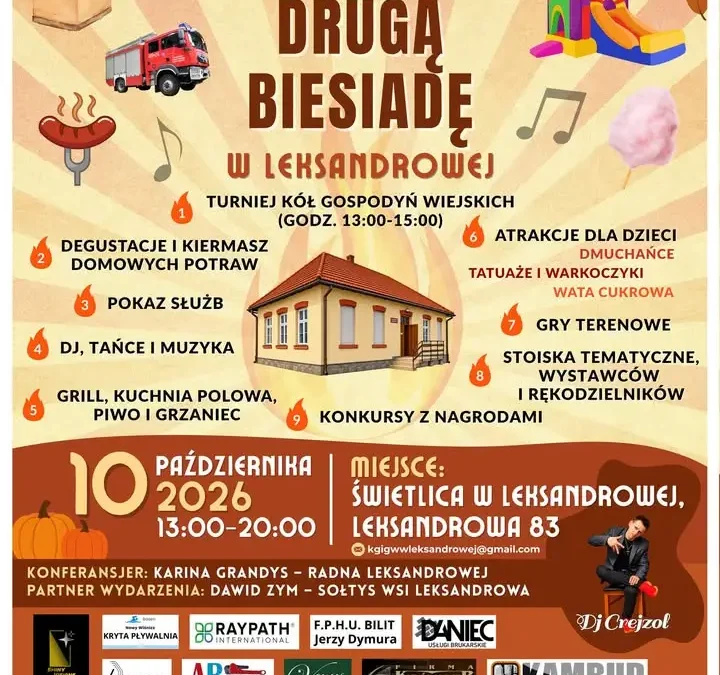 Druga Biesiada w Leksandrowej już 10 października – program pełen atrakcji