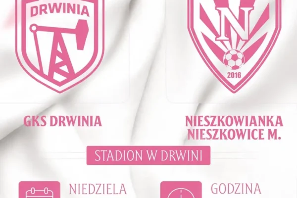 GKS Drwinia zagra u siebie z Nieszkowianką. Mecz w różowej oprawie
