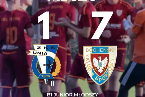 Juniorzy młodsi BKS Bochnia nie zwalniają tempa – wysokie zwycięstwo i pozycja lidera