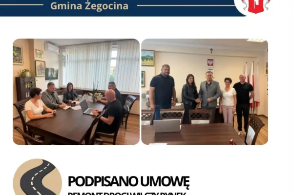 Gmina Żegocina podpisała umowę na remont drogi Rozdziele–Widoma