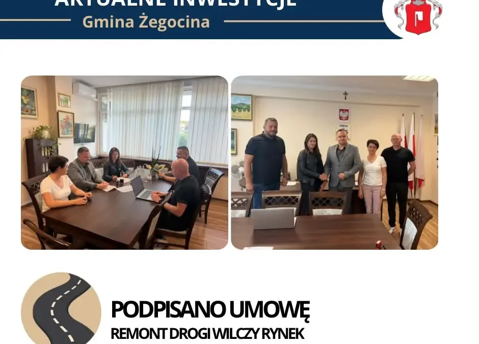 Gmina Żegocina podpisała umowę na remont drogi Rozdziele–Widoma
