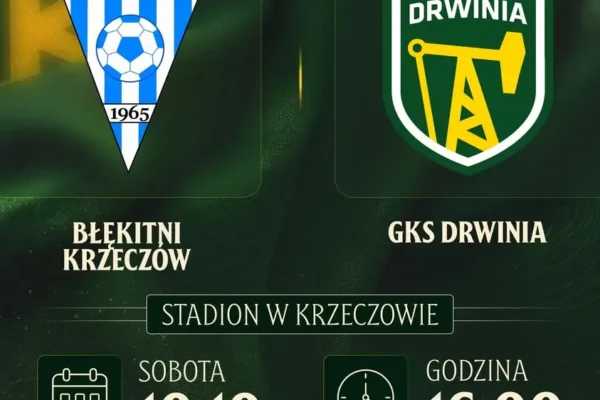 GKS Drwinia jedzie do Krzeczowa po kolejne punkty w A Klasie