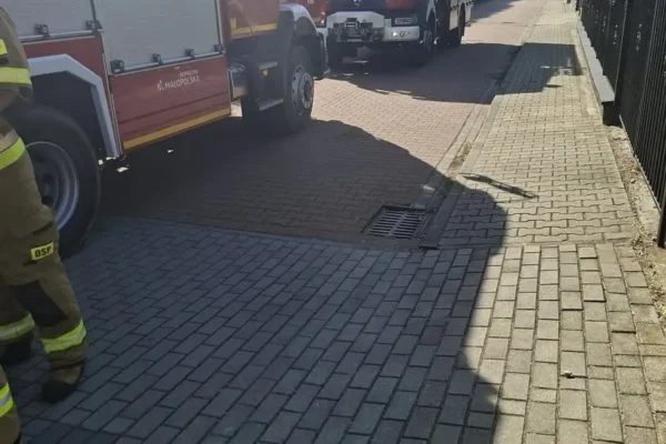 Interwencja strażaków OSP KSRG Łapanów na terenie placówki oświatowej