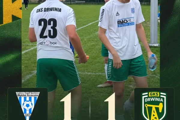 Błękitni Krzeczów 1:1 GKS Drwinia – remis, który boli bardziej niż porażka