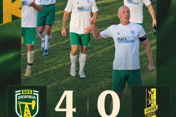 GKS Drwinia rozgromił Górnika Siedlec 4:0. Dublet Rasia i gol Miklera