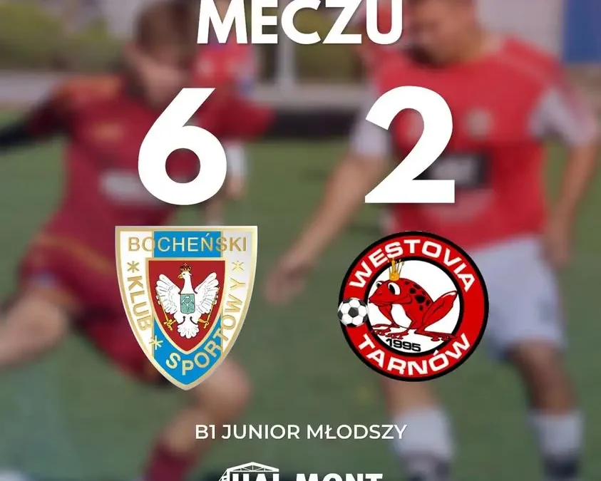 Juniorzy młodsi BKS Bochnia wysoko pokonali Westovię Tarnów