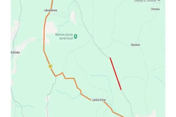 Lipnica Górna: droga powiatowa zamknięta na czas rozbudowy